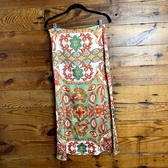 Funky Silk Midi Slip Skirt size Large - Picture 5 of 6